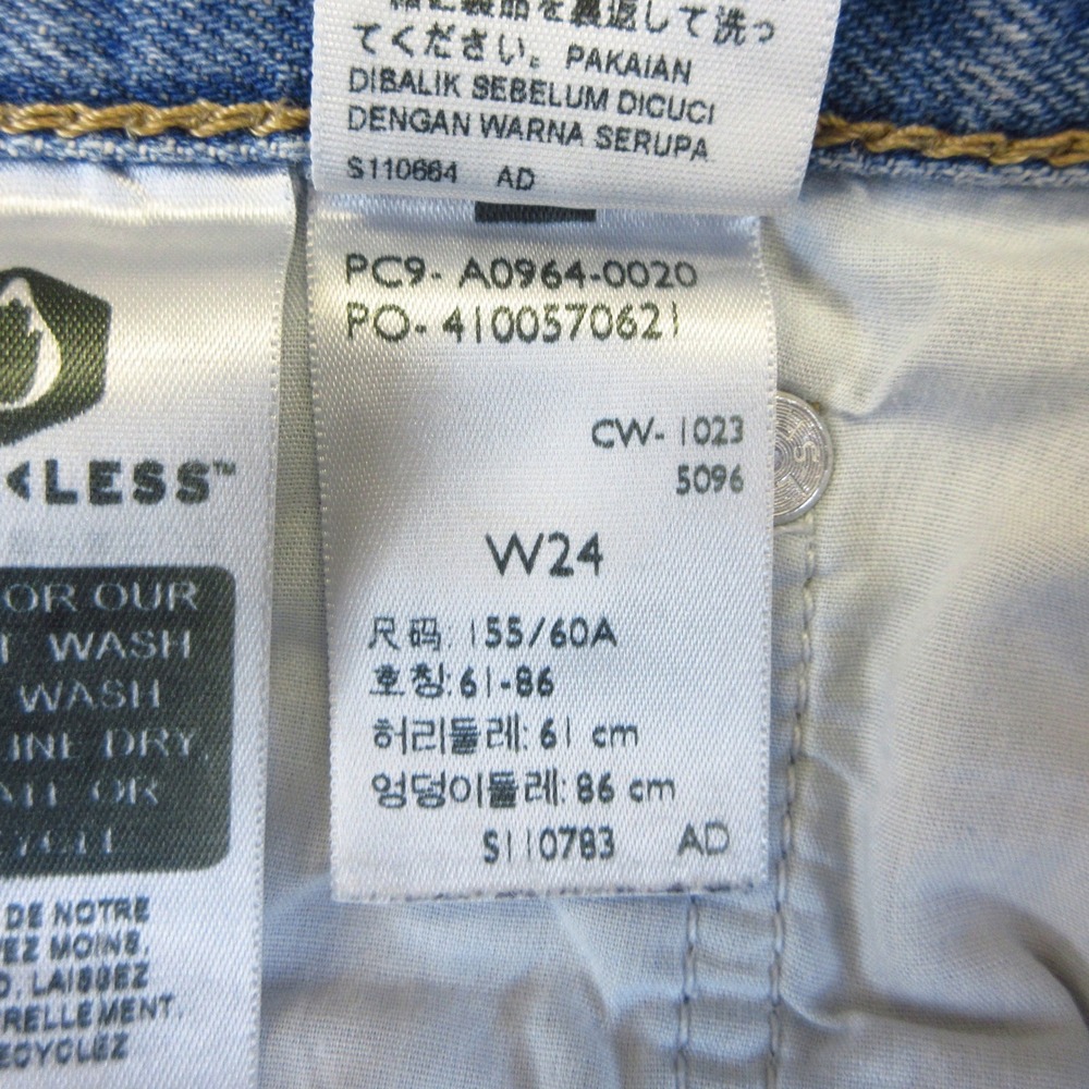 Levi's Low Pro Straight Jeans Women W24 Light Blue Wash Denim 100% Cotton - Picture 11 of 11